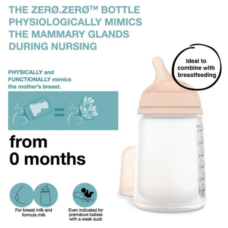 Suavinex Zero Zero Anti Colic Bottle 270ml - Medium Flow 3M+