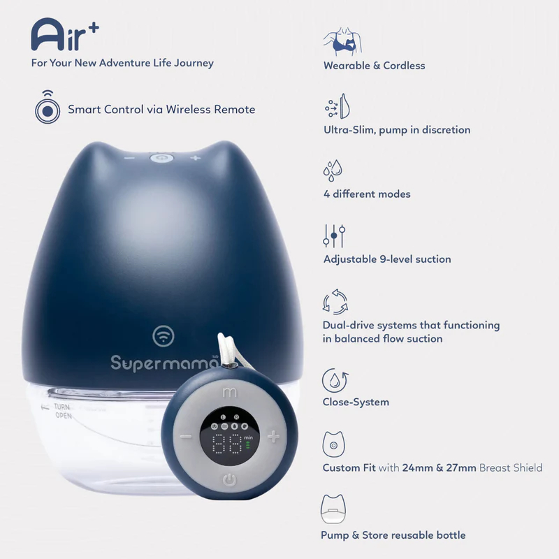Supermama Lab Air Plus Wearable Breast Pump (Double)