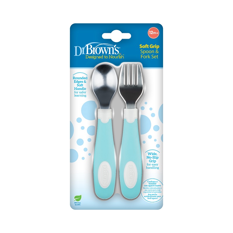 Dr Brown's Soft Grip Spoon & Fork Set