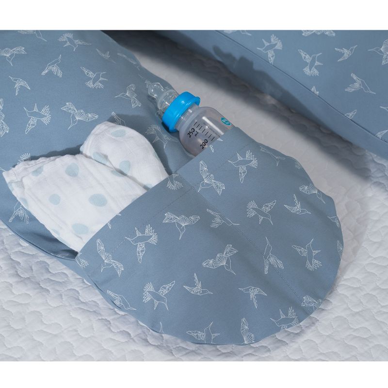Theraline The Original Maternity and Nursing Pillow - Hummingbird (with Kangaroo Style Pockets)