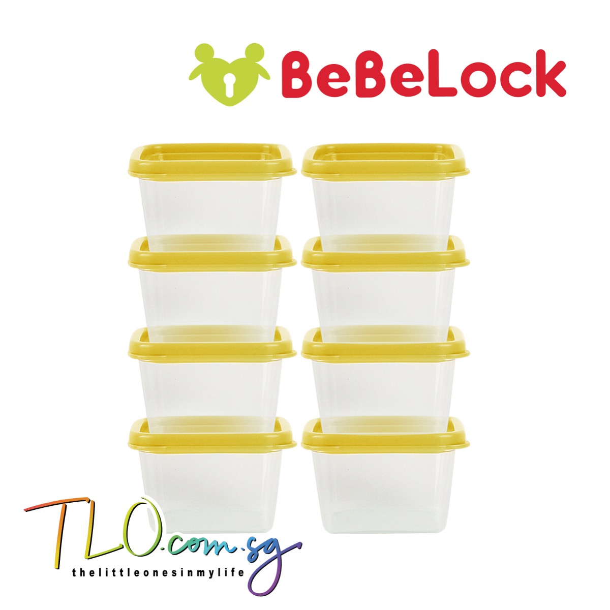BeBeLock Alpha Cube Food Container 120ml (8pcs)