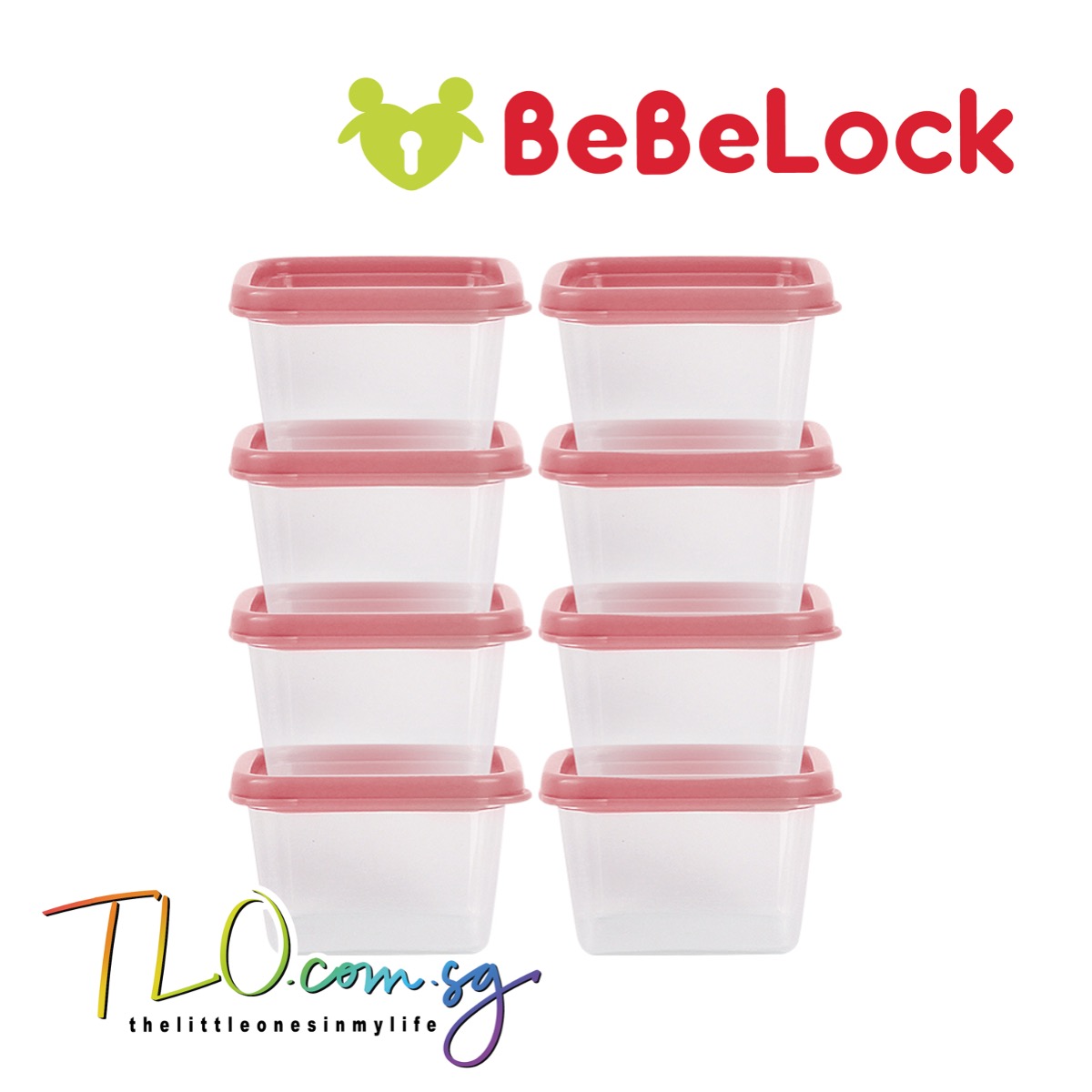 BeBeLock Alpha Cube Food Container 120ml (8pcs)
