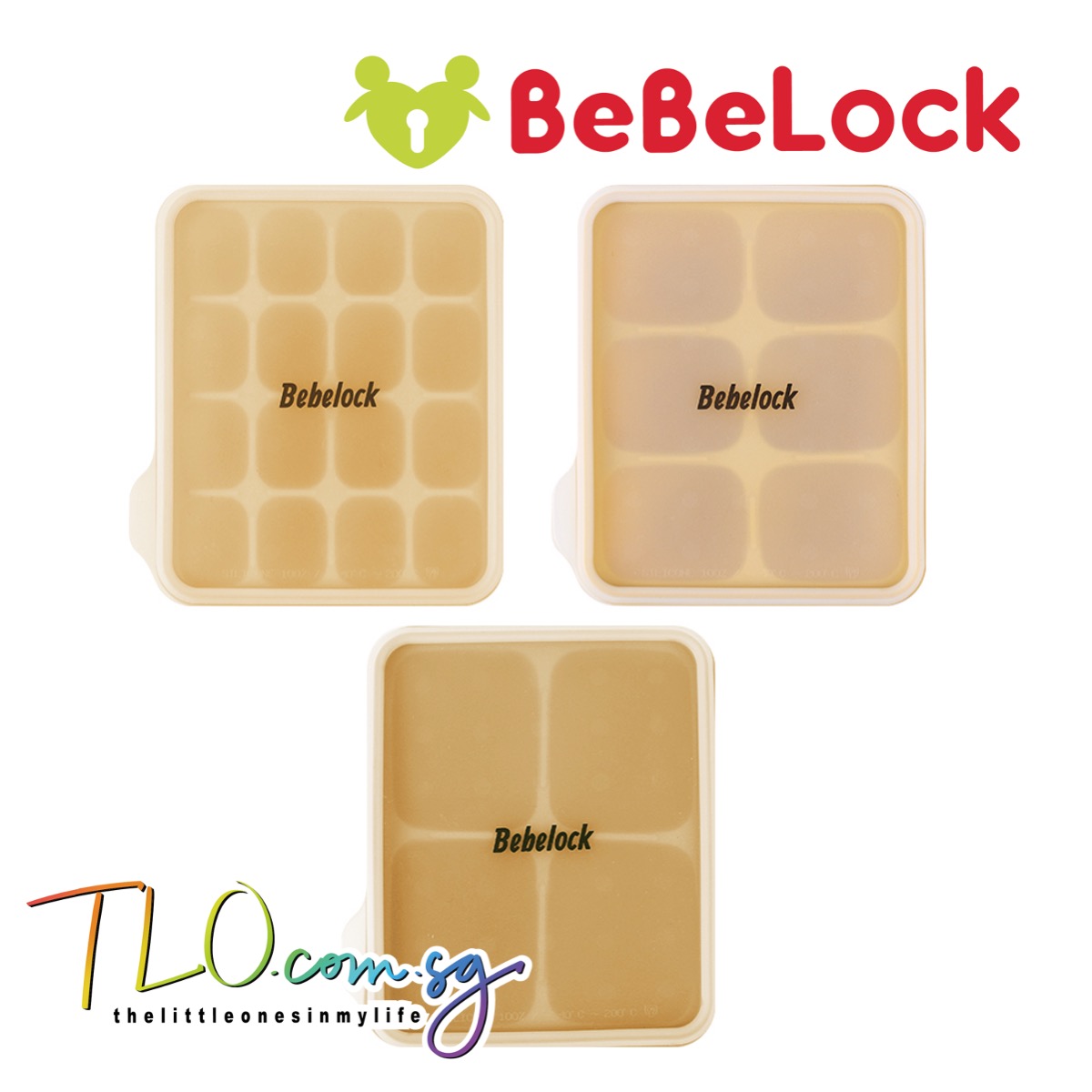 BeBeLock Alpha Silicone Cube Tray 1pc - Mustard