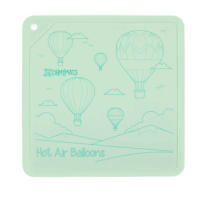 #ohmymats Square Mats - The Green Series - Hot Air Ballons