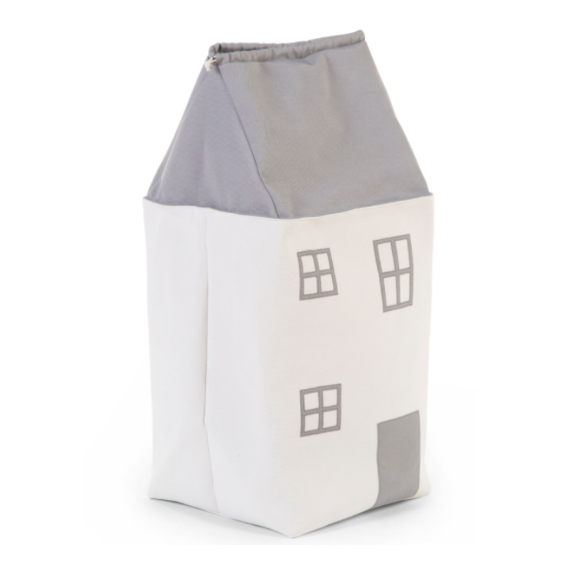 Childhome Toy Box House (Polyester) - Grey Off White