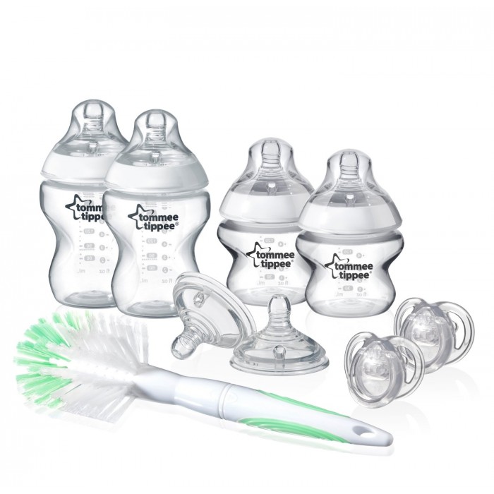 Tommee Tippee Closer to Nature Newborn Starter Kit 2015 (Feeding Bottles + Soother + Bottle Brush)