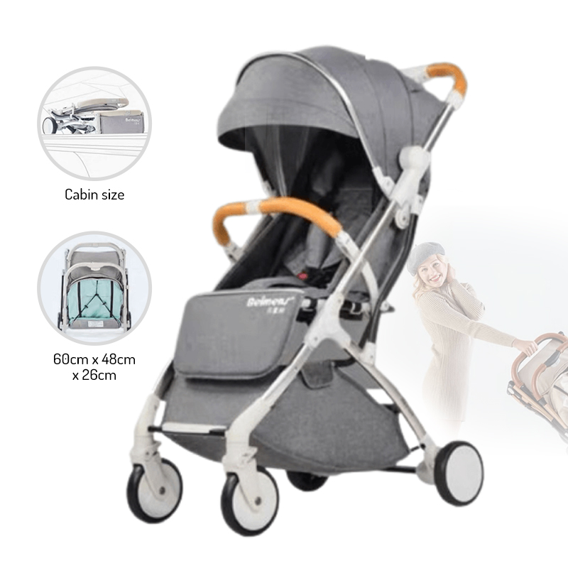 The Toy Factory Travel Pal Compact Stroller - Grey