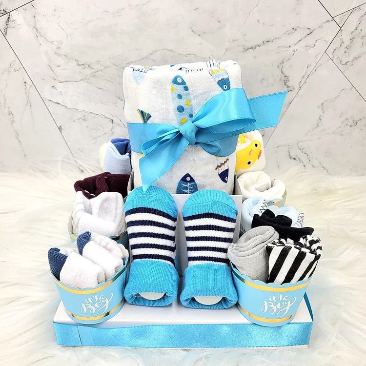 TheFabric-Tale Baby Cup Cake Gift Set - Boy