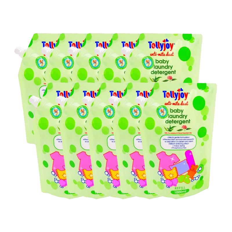Tollyjoy Carton Deal - Anti-Mite Dust Liquid Detergent Refill 10x1000ml