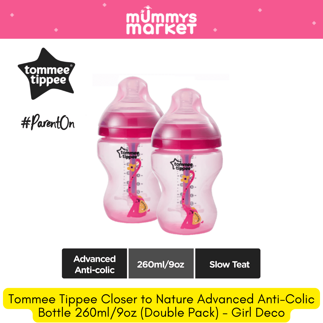 Tommee Tippee Advanced Anti-Colic Baby Bottle (0m+) – Boy 260ml