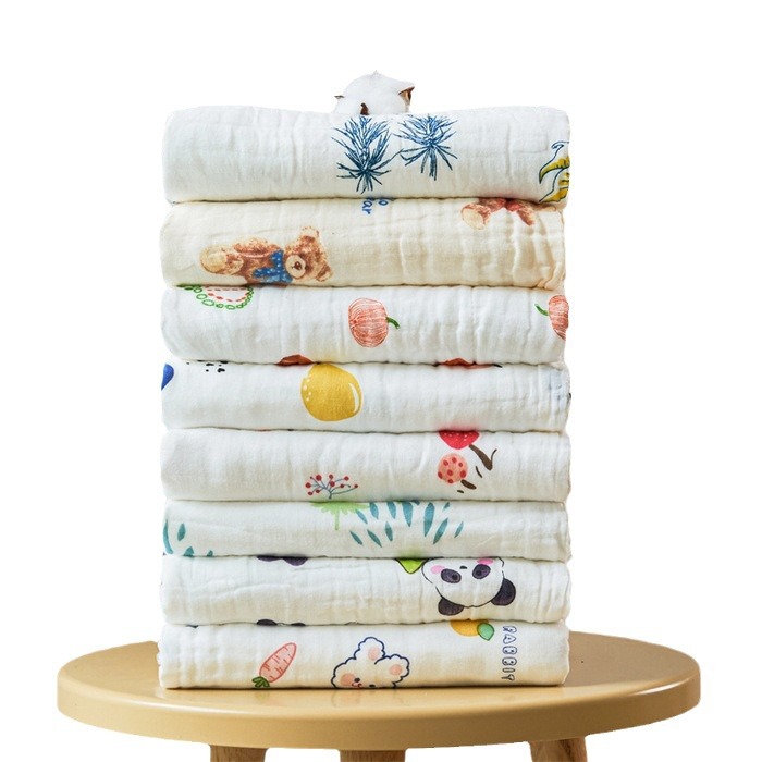 Momobebe 110x110cm 6 Layers Gauze Bath Towel Super Absorbent