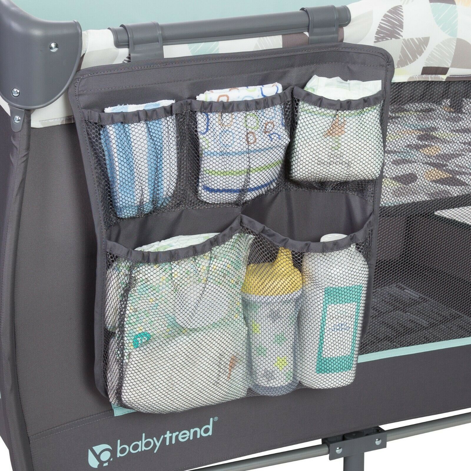 Baby Trend Trend-E Nursery Center Playpen - Doodle Dots + TOP-UP for Mattress Available