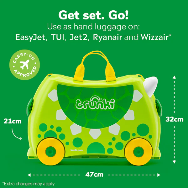 Trunki Ride-On Luggage - Dudley the Dinosaur