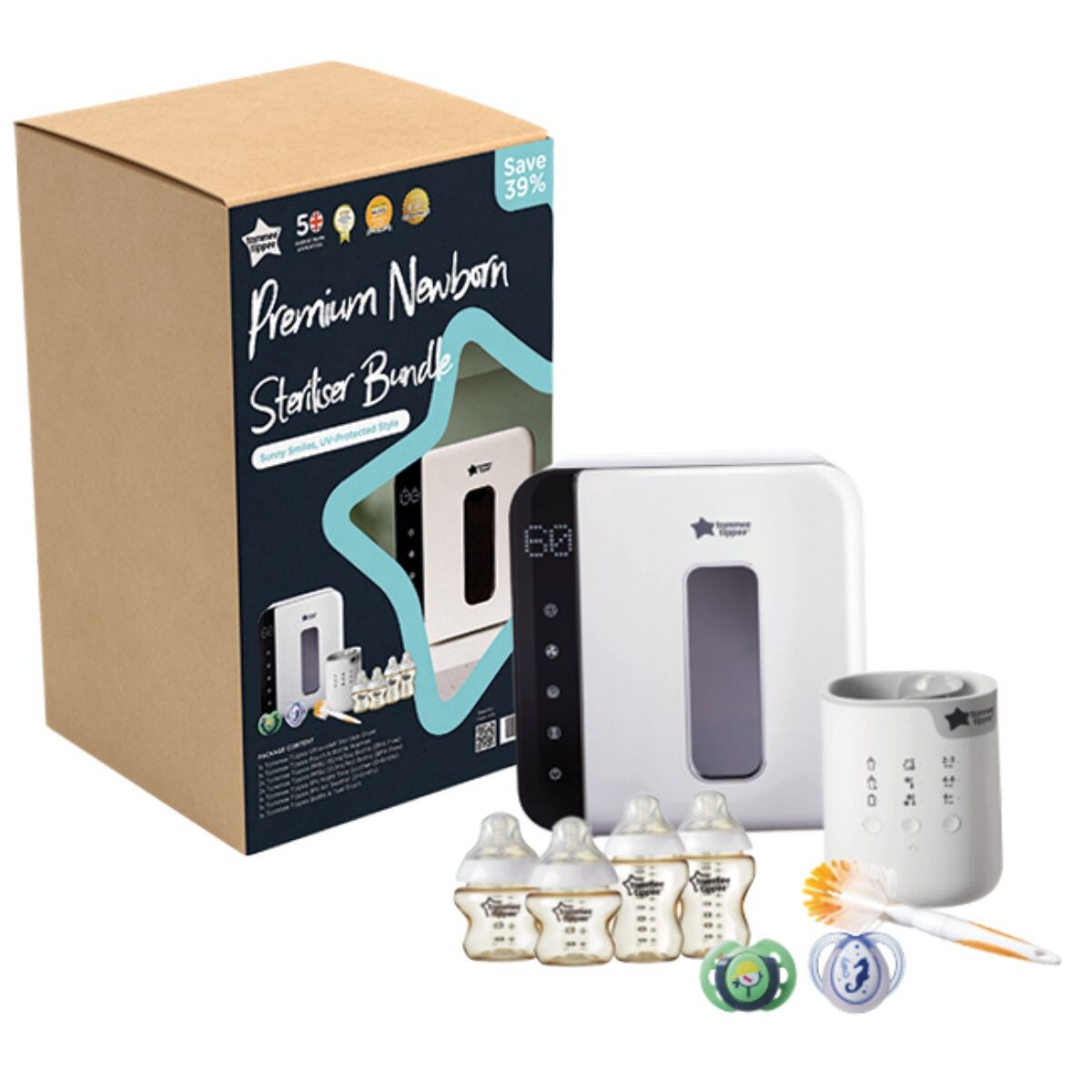 Tommee Tippee Premium Newborn Steriliser Bundle