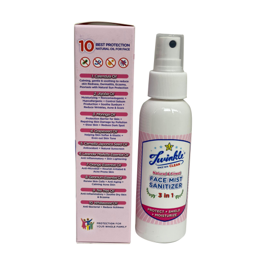 Twinkle Clean 3-In-1 Face Mist Sanitizer (100ml)