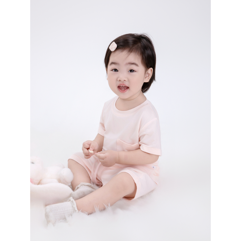By.Jys Bamboo Two-pieces Set in Blush Pink with 2 pockets