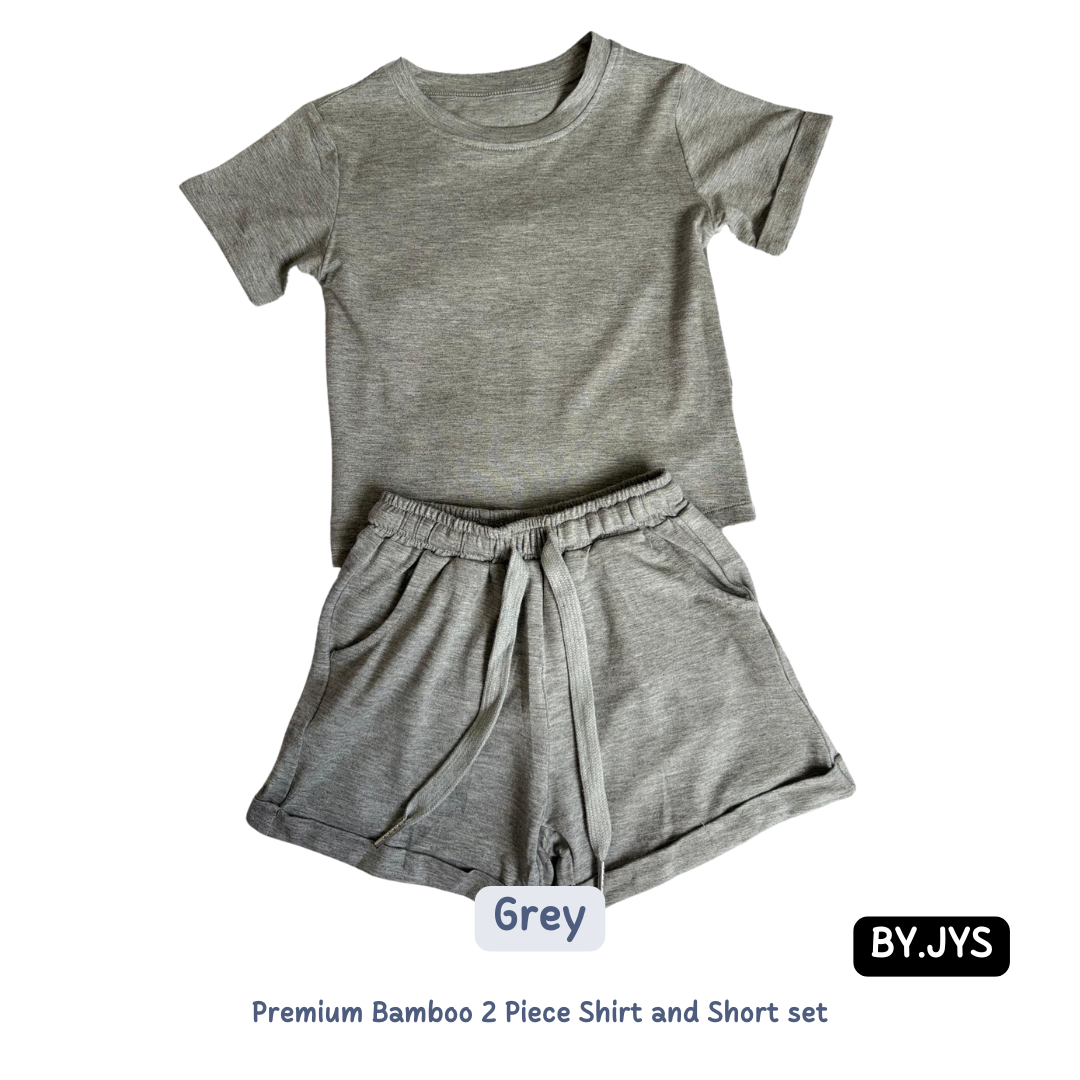 By.Jys Bamboo Two-pieces Set in Grey (3 to 24 Months)