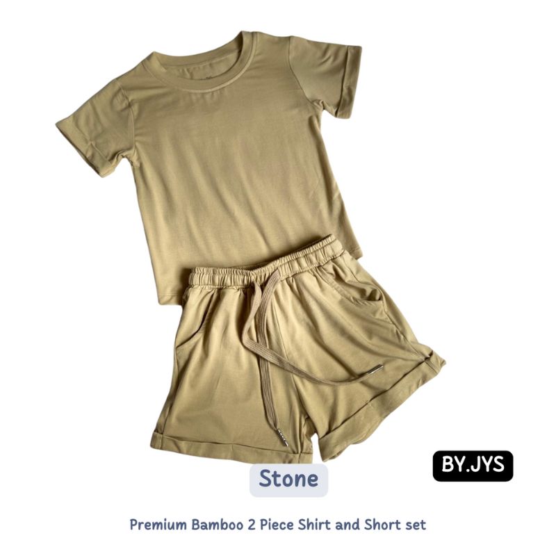 By.Jys Bamboo Two-pieces Set in Stone (3 to 24 Months)