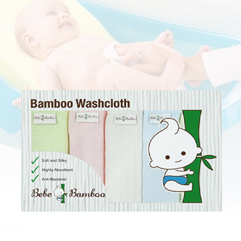 baby-fair Bebe Bamboo 100% Bamboo Washcloth (5 in a pack)