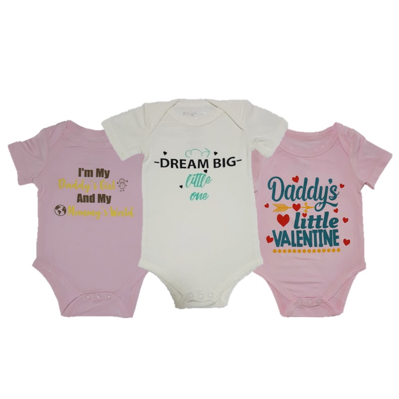 Bebe Bamboo Cute Saying Onesie (Daddy 's Little Valentine)