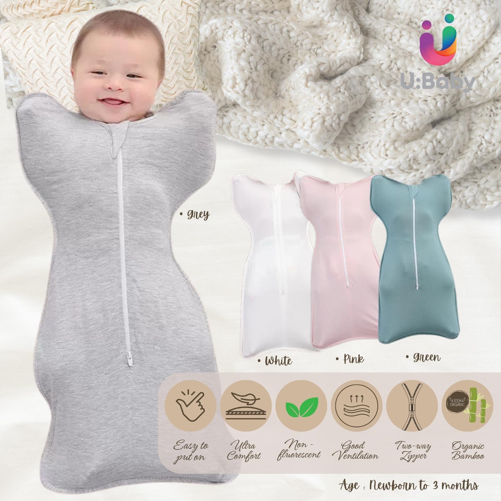 U:Baby Cuddle Baby Bamboo Zip Swaddle