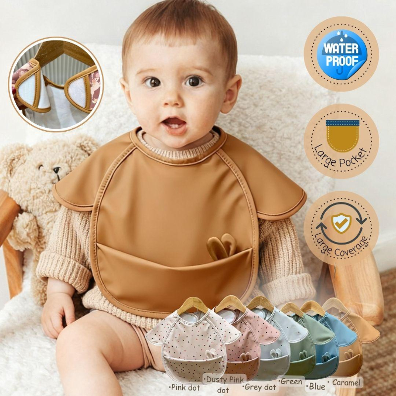 U:Baby Mess Wonder Baby Waterproof Wide Food Catcher Bib