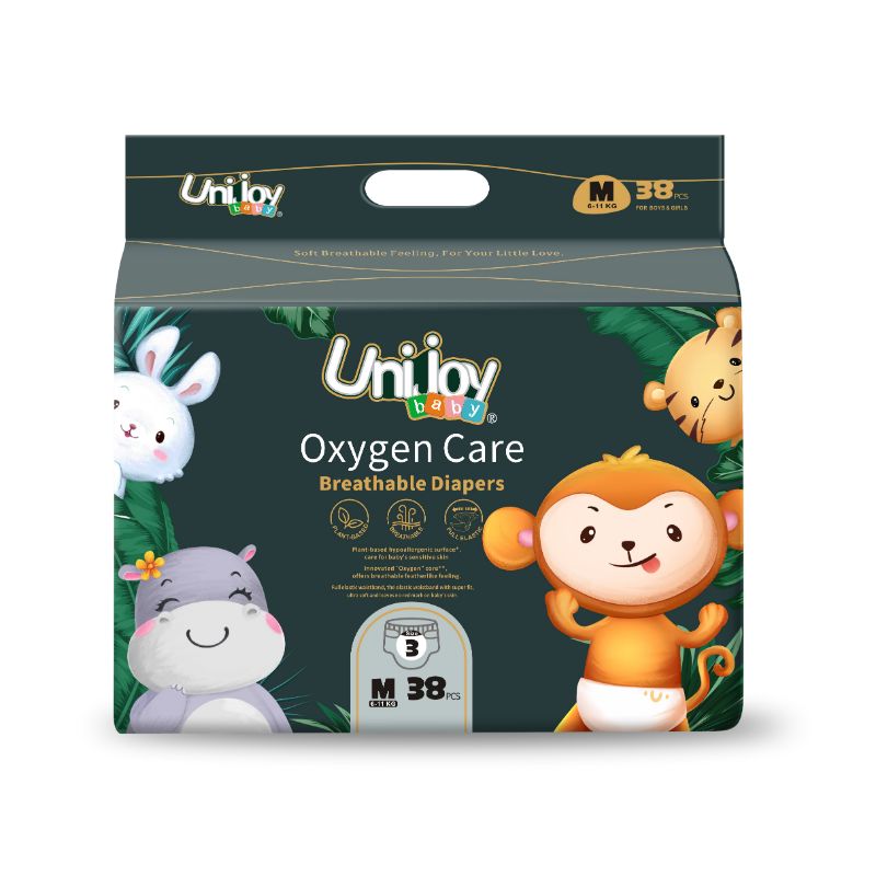 Unijoy Oxygen Care Ultra-Soft Disposable Diapers (Tape)