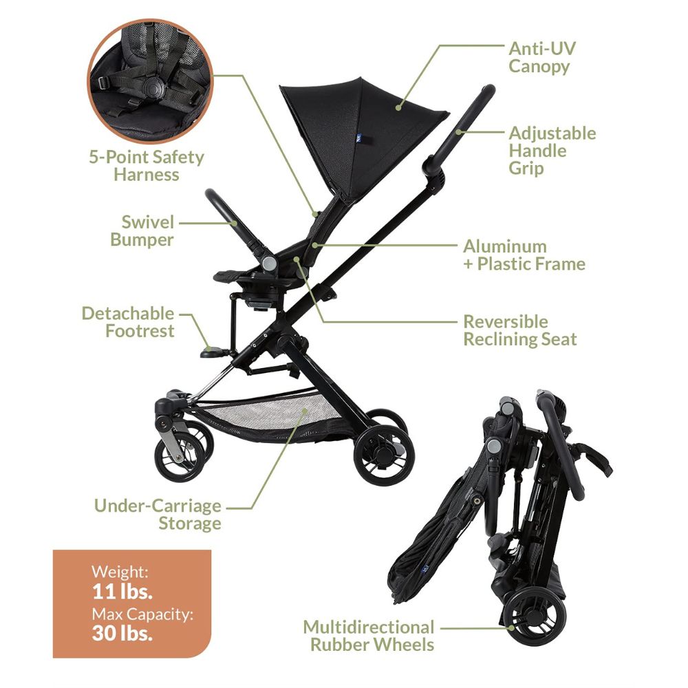 Unilove 2-in-1 On The Go Lightweight Baby Stroller