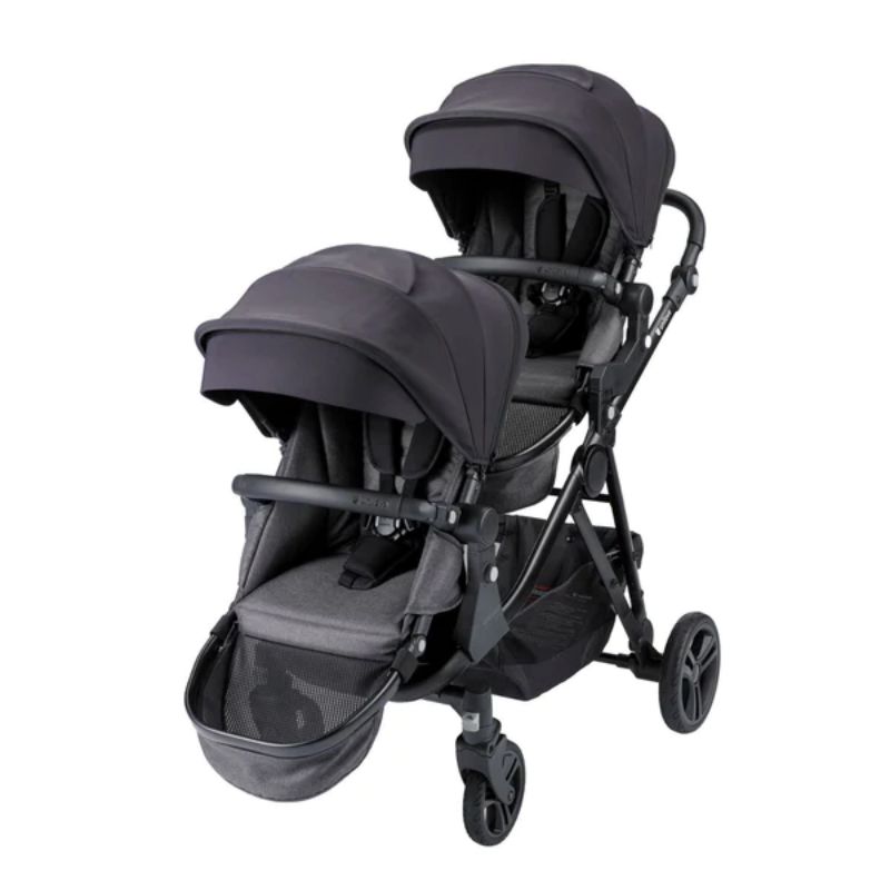 Baby Fair | Unilove DLXtour Twin Stroller Complete Set - Jet black