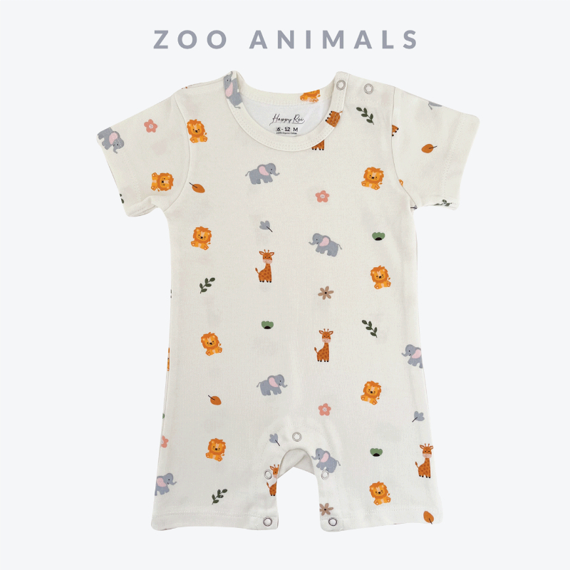 Happyrei Unisex Romper - Zoo Animals