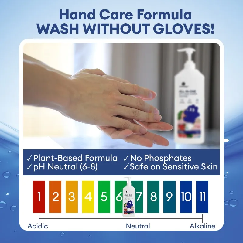 Uomiee All-In-One Liquid Cleanser For Dishes, Fruits & Veggies (1000ml)