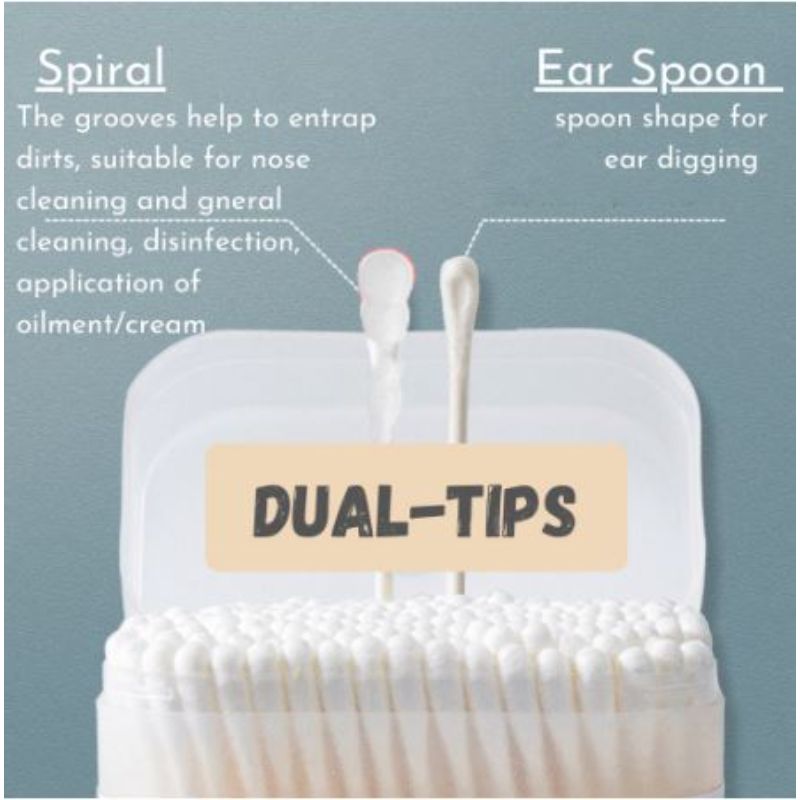 V-Coool Baby Cotton Swab and Ear Spoon Stick 200s