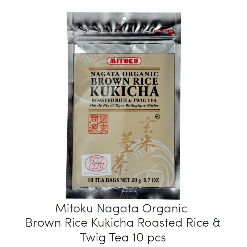 Mitoku Nagata Organic Brown Rice Kukicha Roasted Rice & Twig Tea (2 x 10pcs)