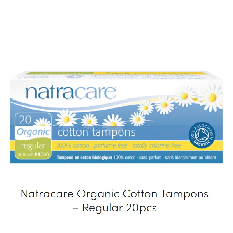 Natracare Organic Cotton Tampons Regular (2 x 20pcs)