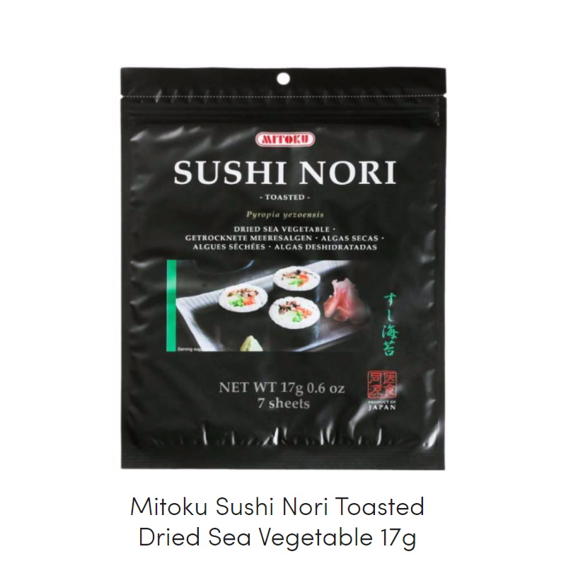 baby-fair Mitoku Sushi Nori Toasted Dried Sea Vegetable (17g x 3)