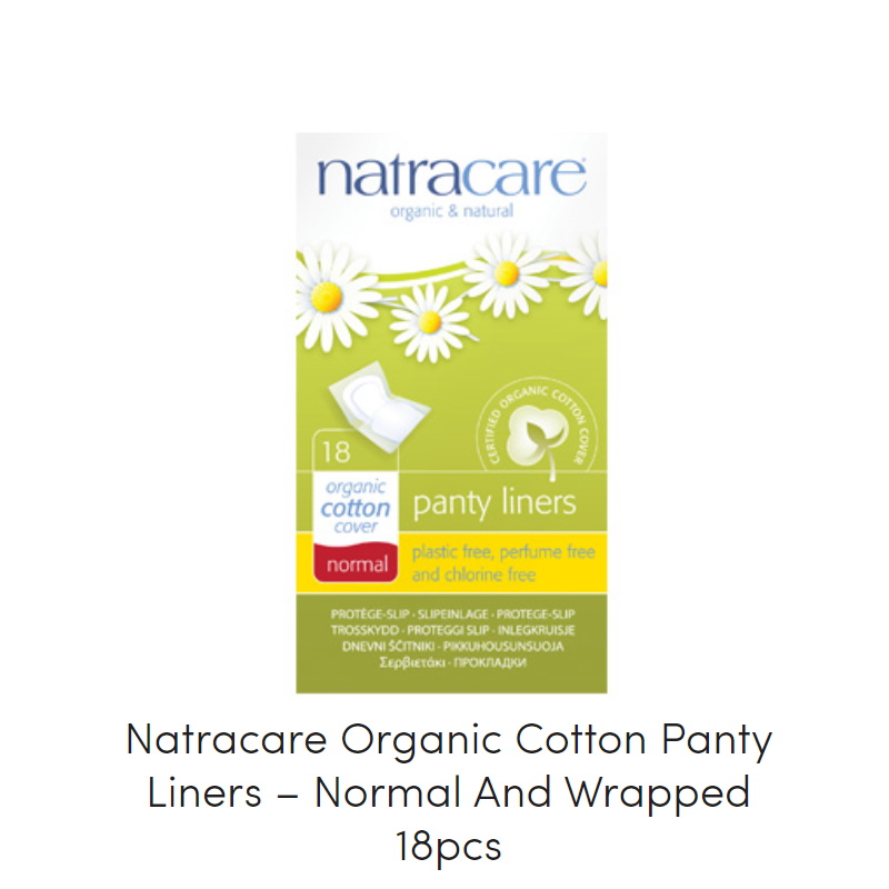 Natracare Organic Cotton Panty Liners Normal And Wrapped (4 x 18pcs)