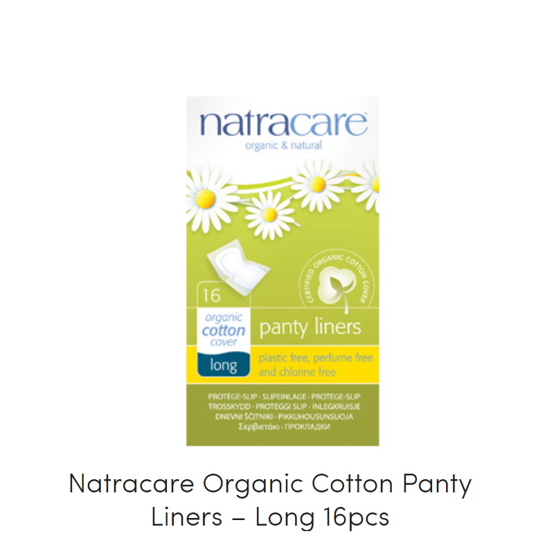 Natracare Organic Cotton Panty Liners Long (4 x 16pcs)