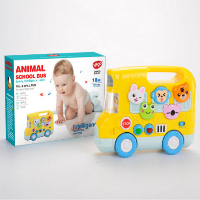 baby-fair Vigo Preschool Animal School Bus
