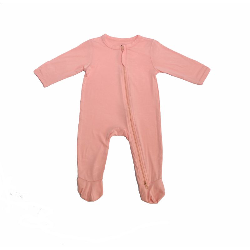 Viva Felicity Bamboo Dual-Zipper Sleepsuit - Bundle of 2 (Pink + Rabbit)