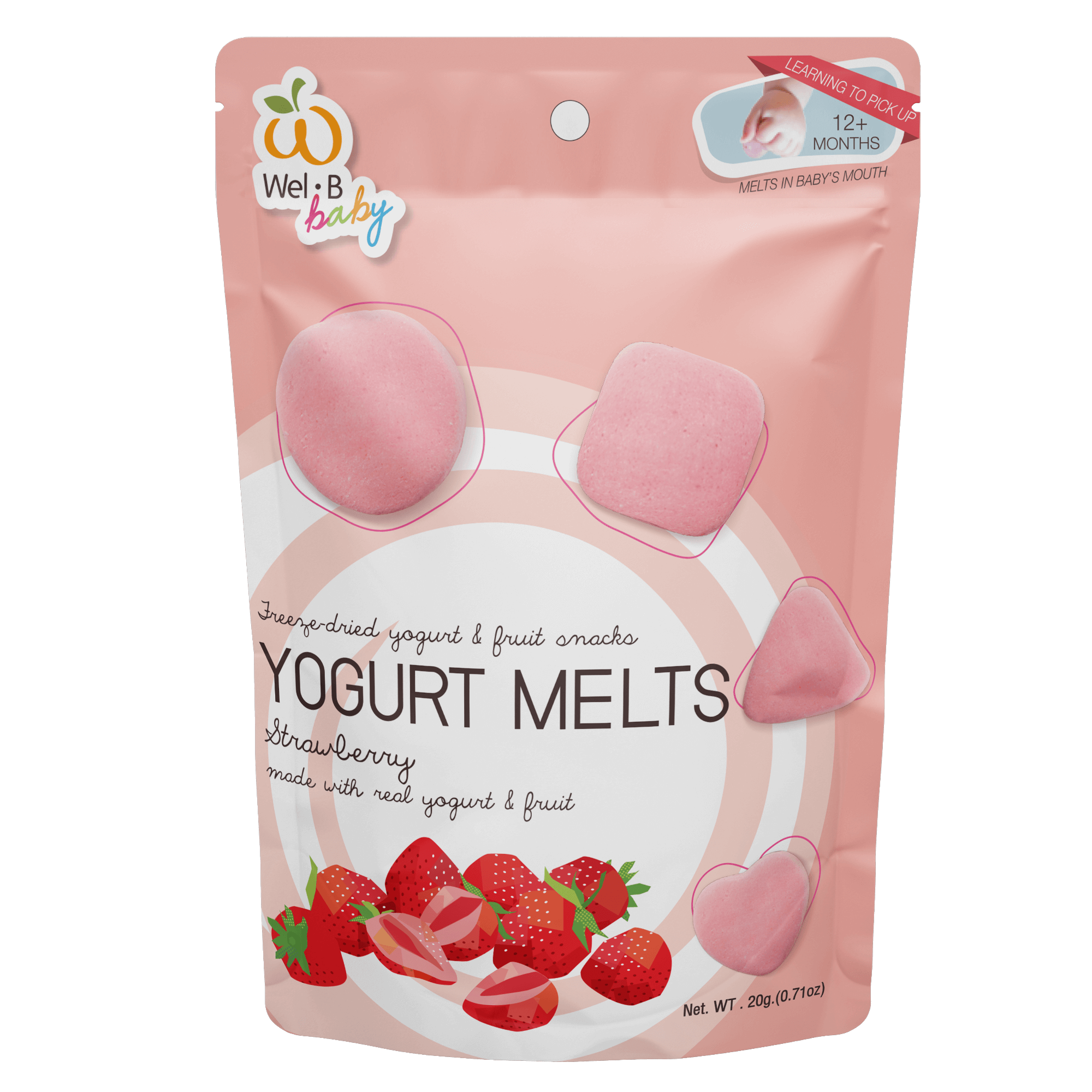Wel-B Baby Freeze-Dried Yogurt Strawberry (20g)