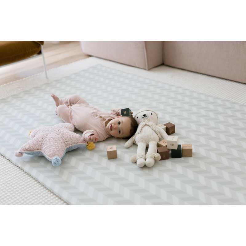 Little Wiwa Herringbone Dawn Generos Playmat (200cm x 140cm x 15mm)