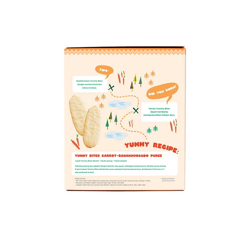 Yummy Bites Rice Crackers Flavour Carrot 50g