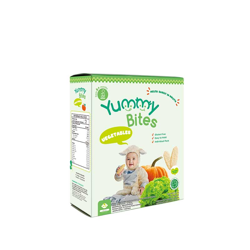 Yummy Bites Rice Crackers Flavour Vegetable 50g