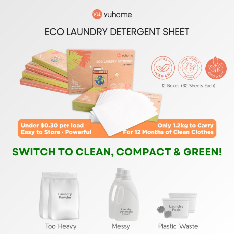 YU HOME's Eco Laundry Detergent Sheets