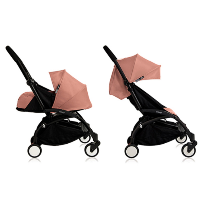 BabyZen YOYO2 Stroller Frame (Black) +(Assorted Colours) 0+ Newborn Pack + 6+ Color Pack