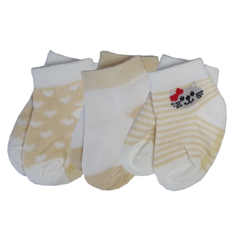 Bebe Bamboo Baby Socks (Pack of 3 pairs) Girl Design (Buy 1 Free 1)