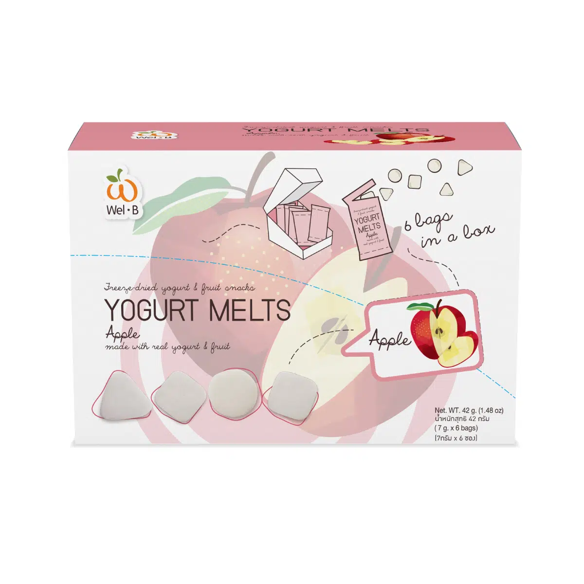 Wel.B Yogurt Melts - Apple 6x7g