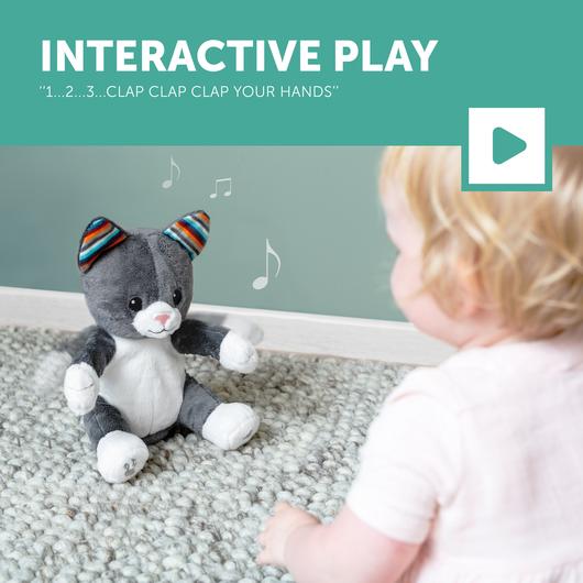 Zazu Interactive Soft Toy with Clapping Hands and Sound, Chloe the Cat