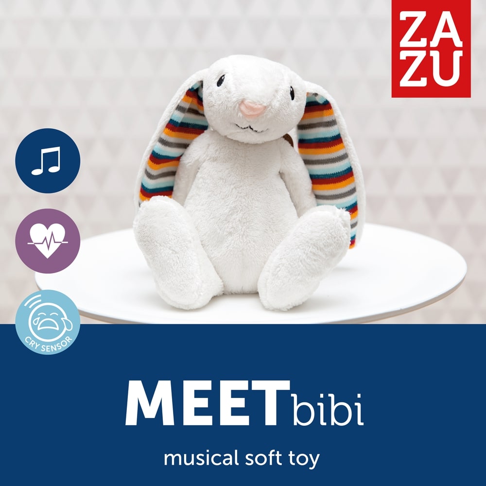 baby-fair Zazu Heartbeat Soft Toy Sleep Soother, Bibi the Bunny