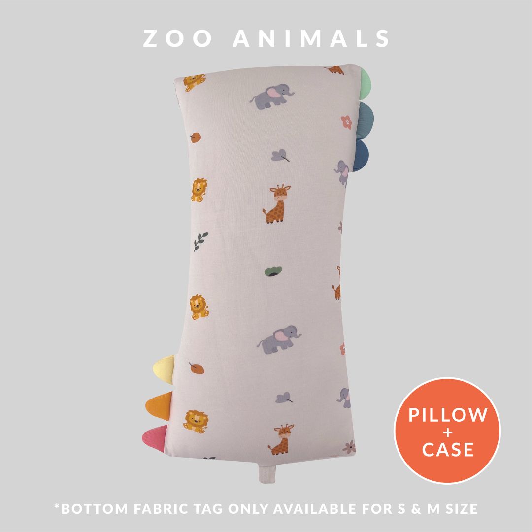 Happyrei Lil' Snuggles Pillow + Case - Zoo Animals